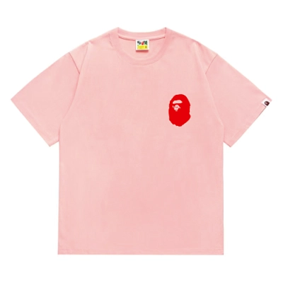 EM Sneakers Bape Shark Head T-Shirt-215 Red Print Pink 01