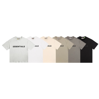 EM Sneakers Fear of God Essentials T-Shirt #2201 White /Charcoal Gray /Apricot /Elephant Gray /Black 01