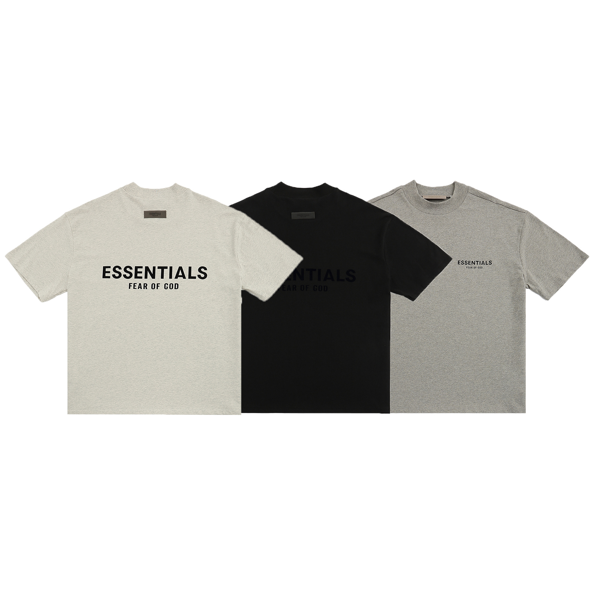 EM Sneakers Fear of God Essentials T-Shirt #2217 Black /Dark Gray /Light Gray