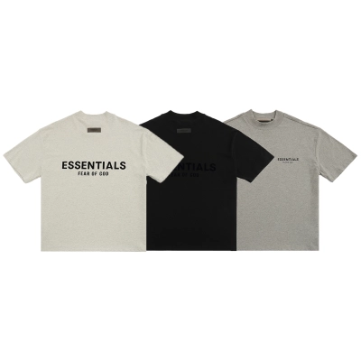 EM Sneakers Fear of God Essentials T-Shirt #2217 Black /Dark Gray /Light Gray 01
