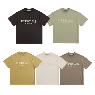 EM Sneakers Fear of God Essentials T-Shirt #2218 Iron Black /Brown /Wheat /Grass Green /Tan 01