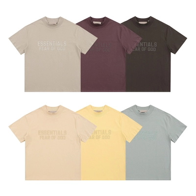 EM Sneakers Fear of God Essentials T-Shirt #E2309 Pale Yellow /Misty Blue /Sand White /Plum Purple /Seal Gray /Light Black 01