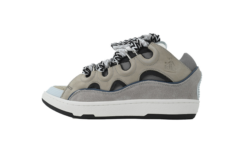 EM Sneakers Lanvin Leather Curb Blue Gray