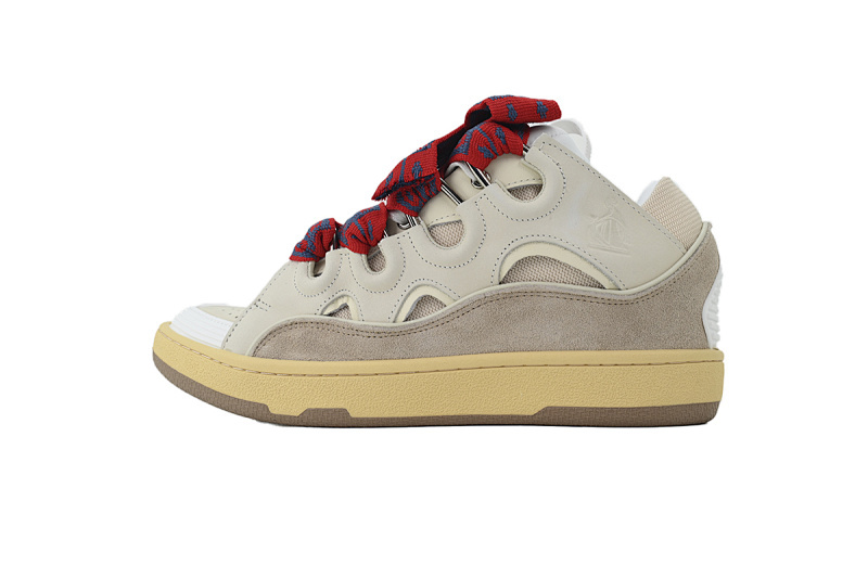 EM Sneakers Lanvin Leather Curb Sneaker Beige