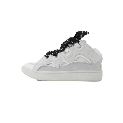 EM Sneakers Lanvin Leather Curb Sneaker White 01