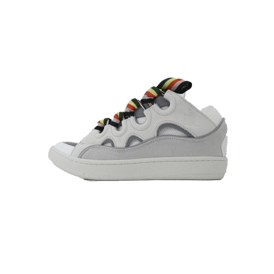 EM Sneakers Lanvin Leather Curb Sneaker White Multicolor 01