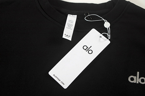 EM Sneakers Alo Yoga Accolade Crew Neck Pullover Black #K501