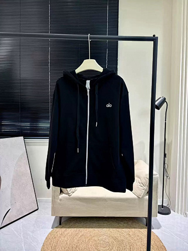 EM Sneakers Alo Yoga Accolade Full Zip Hoodie Black #K521