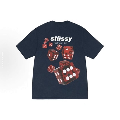 EM Sneakers Stussy Multiple Dice Print T-Shirt #XB2179 Black /White /Navy Blue /Heather Grey /Yellow