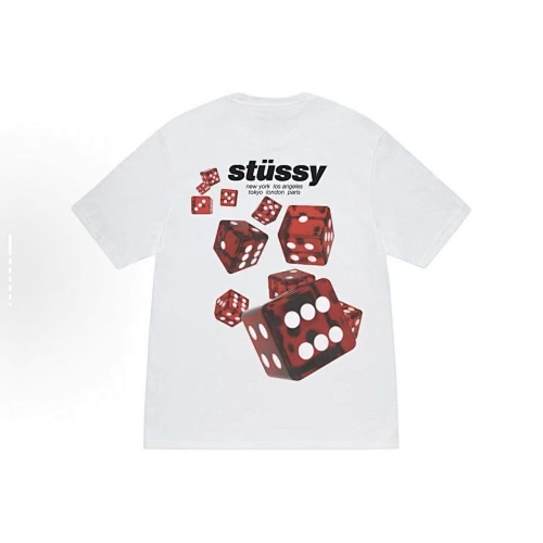 EM Sneakers Stussy Multiple Dice Print T-Shirt #XB2179 Black /White /Navy Blue /Heather Grey /Yellow