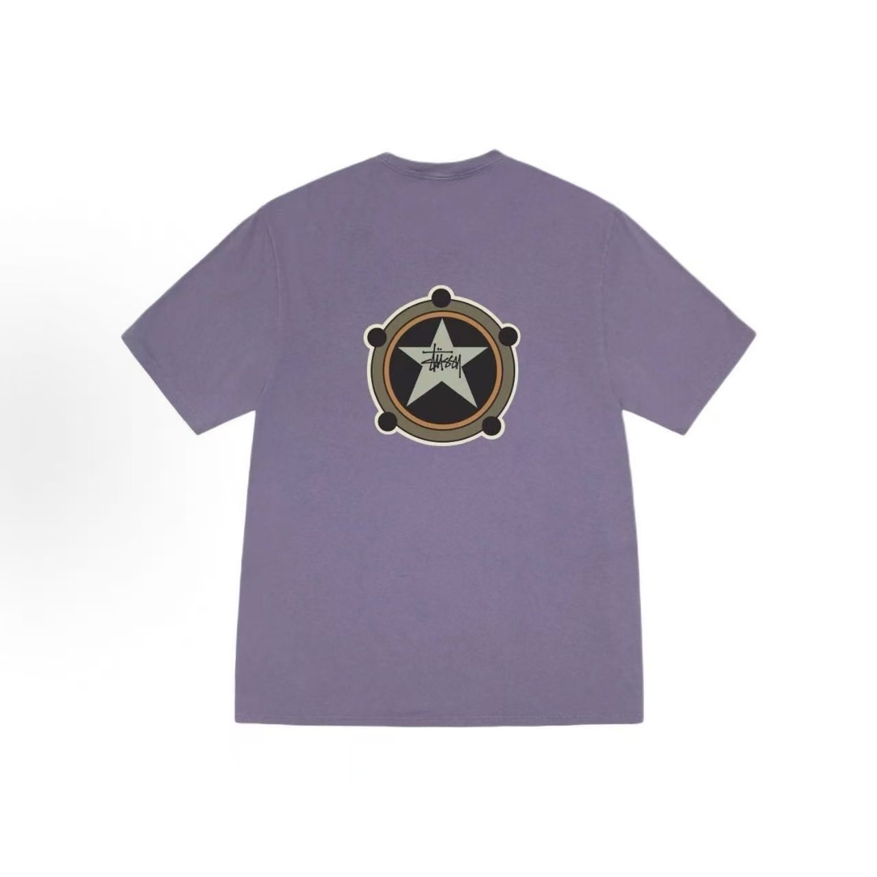EM Sneakers Stussy Star Print T-Shirt #XB2177 Black /White /Khaki /Purple