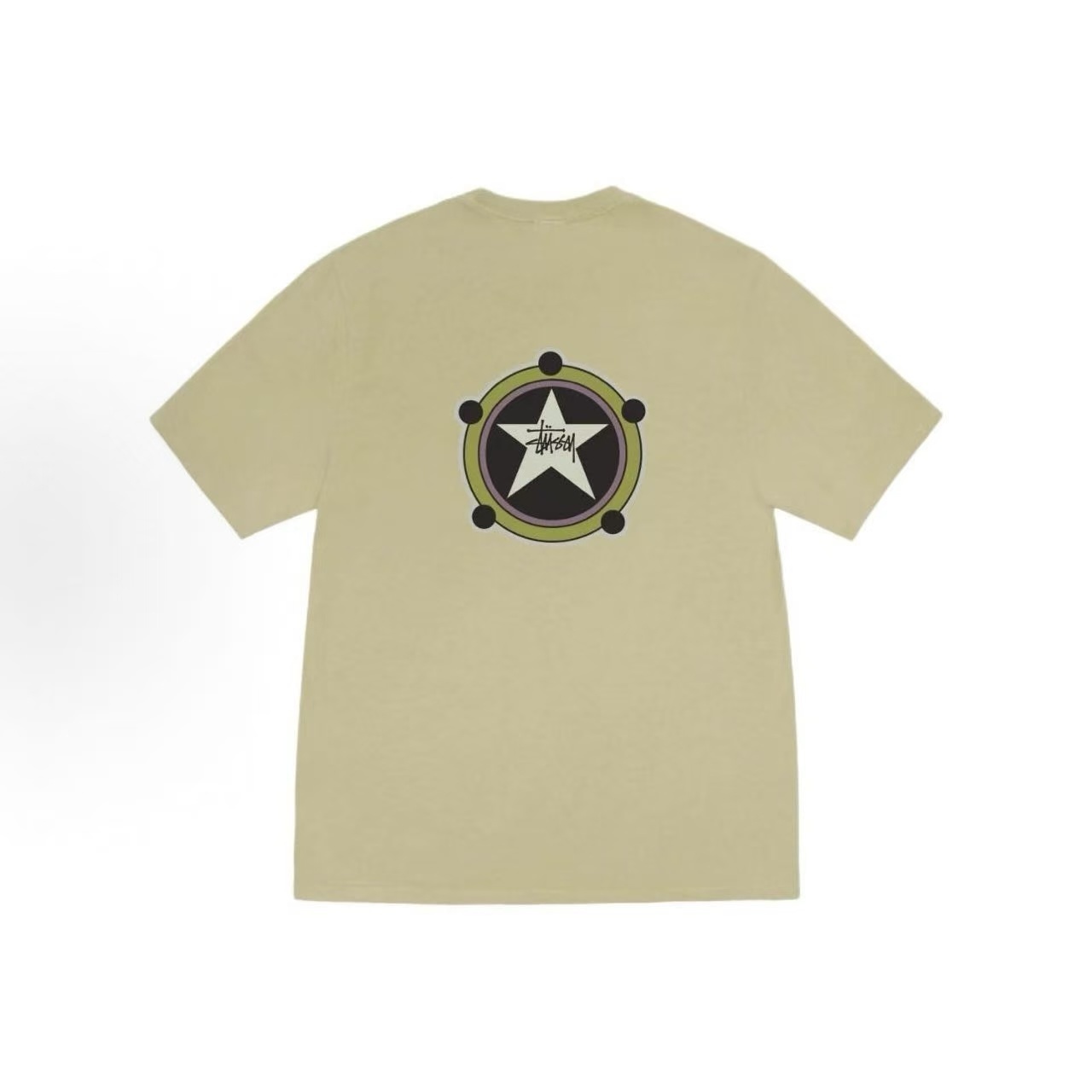EM Sneakers Stussy Star Print T-Shirt #XB2177 Black /White /Khaki /Purple