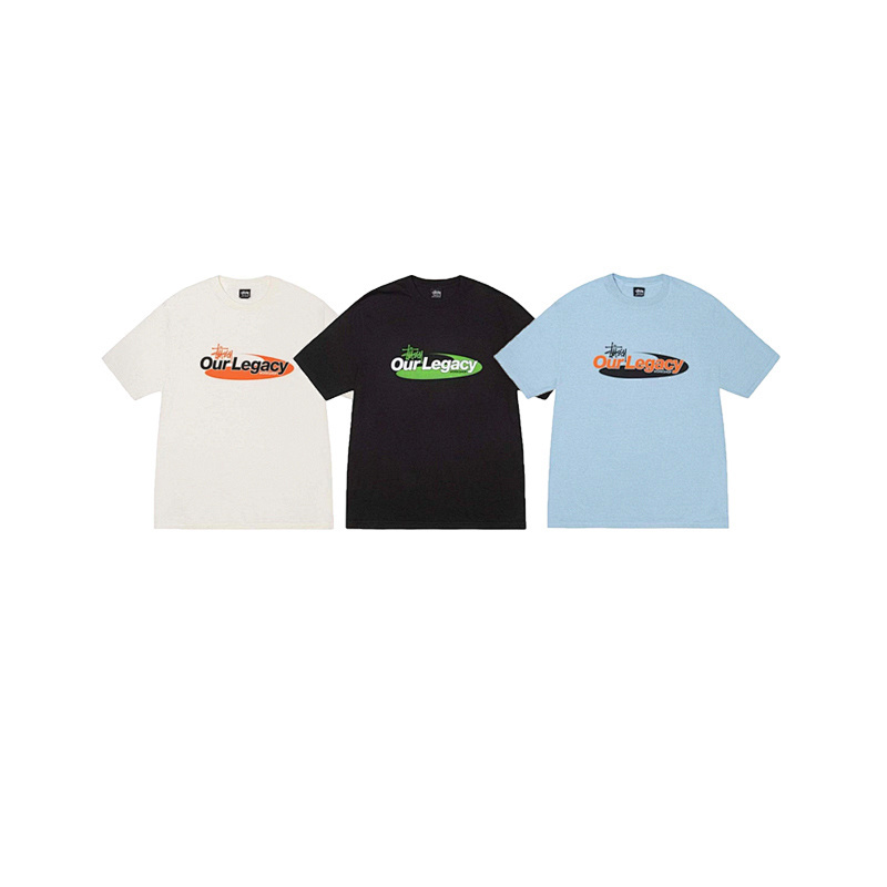 EM Sneakers Stussy T-Shirt #XB2178 Black /White / Blue