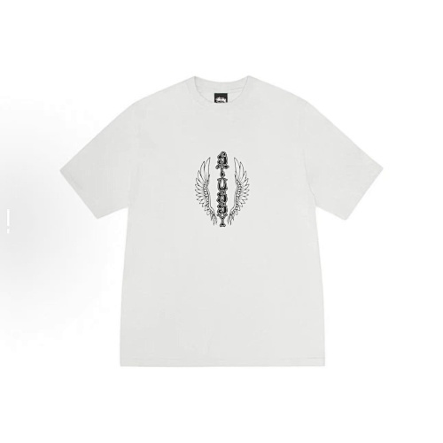 EM Sneakers Stussy Wing Print T-Shirt #2176 Black /White /Khaki /Deep Fog Blue