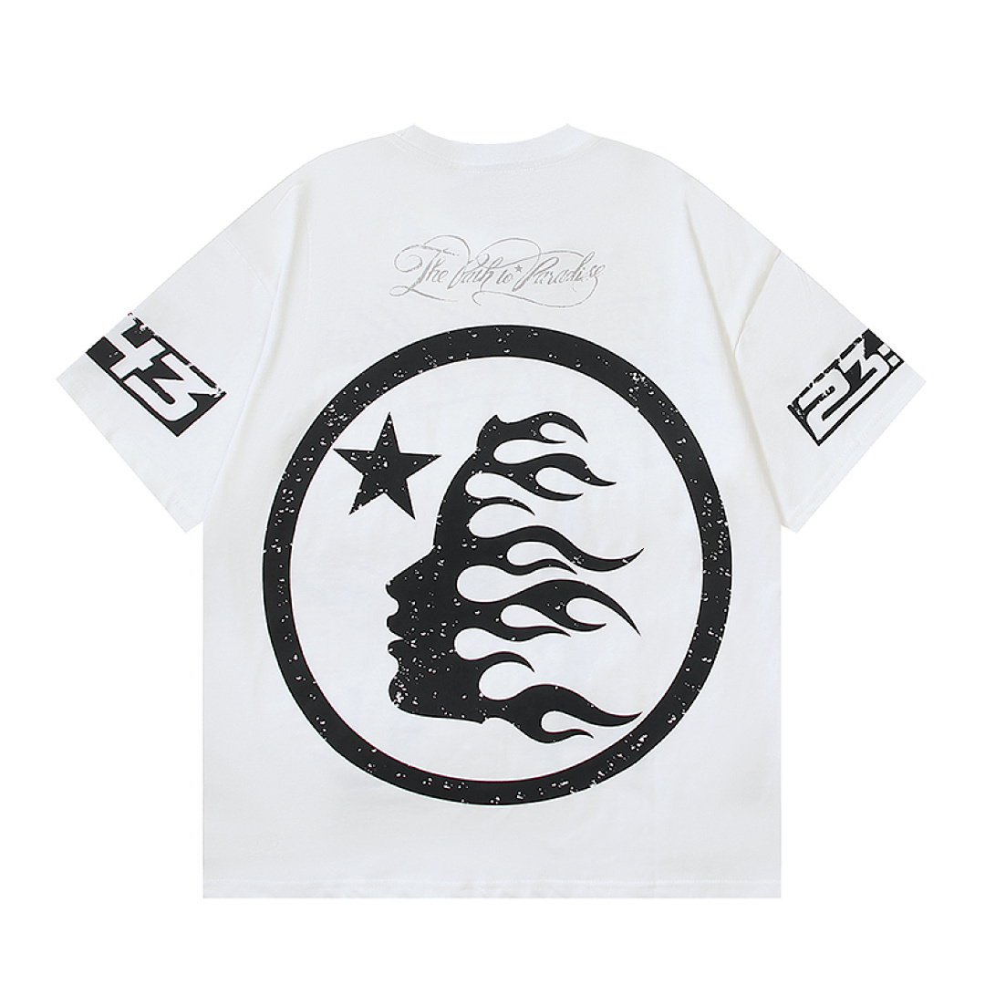 EM Sneakers Hellstar T-Shirt #593 White /Apricot