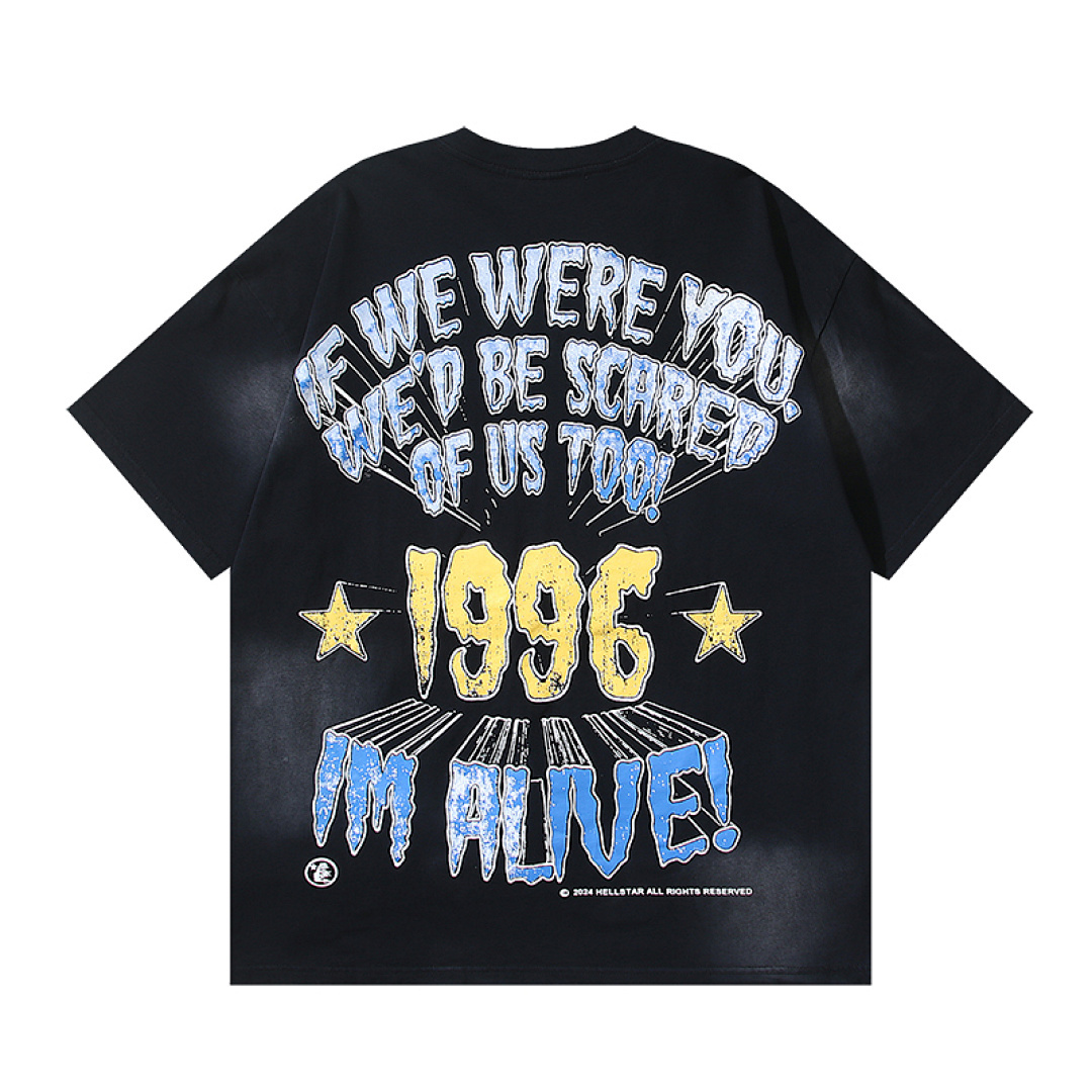 EM Sneakers Hellstar T-Shirt #6702 Washed Black