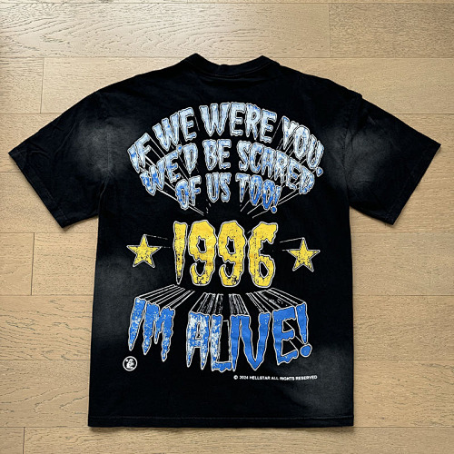 EM Sneakers Hellstar T-Shirt #6702 Washed Black