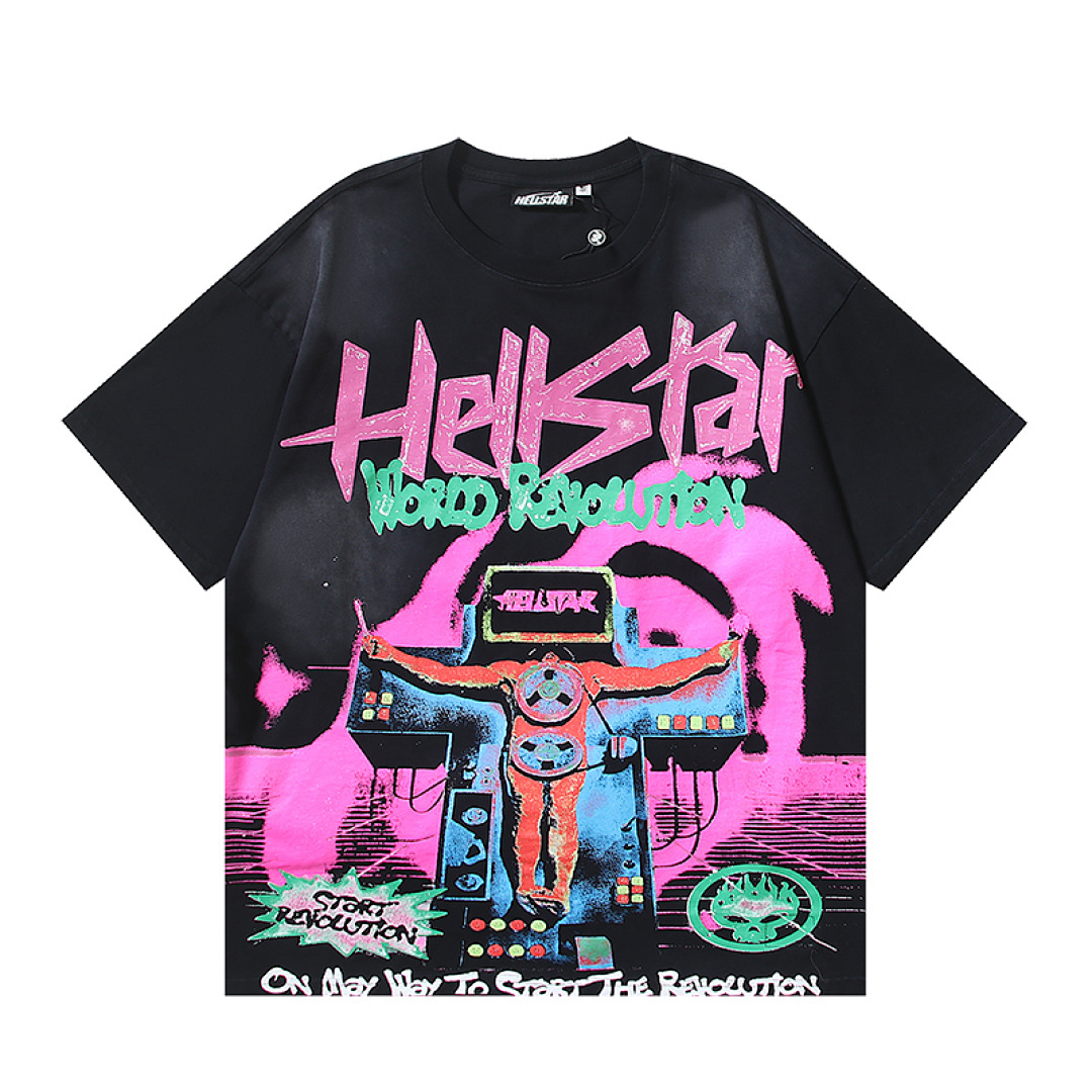 EM Sneakers Hellstar T-Shirt #6708 Washed Black