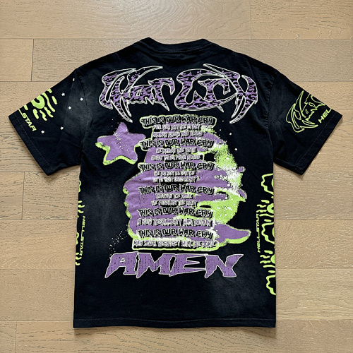 EM Sneakers Hellstar T-Shirt #6712 Washed Black