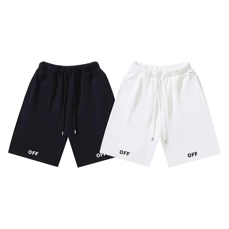 EM Sneakers OFF-WHITE Screw Print Shorts #1017 Black /White