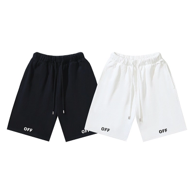 EM Sneakers OFF-WHITE Screw Print Shorts #1017 Black /White 01