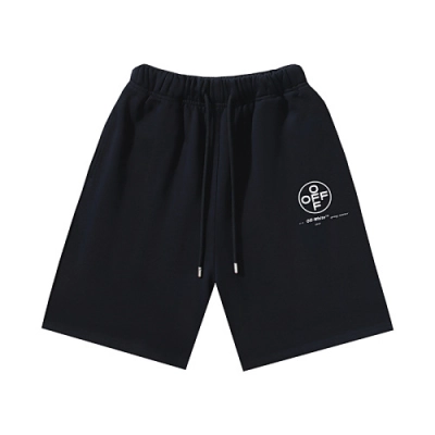 EM Sneakers OFF-WHITE Screw Print Shorts #1018 Black /White 02