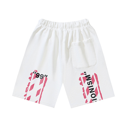 EM Sneakers OFF-WHITE Screw Print Shorts #1018 Black /White