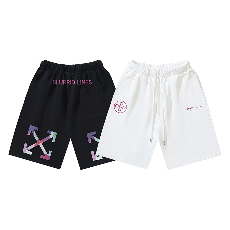 EM Sneakers OFF-WHITE Screw Print Shorts #1026 Black /White