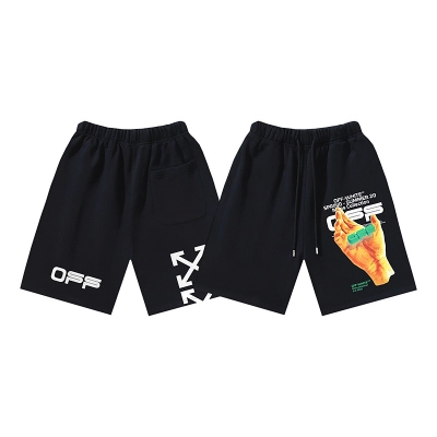 EM Sneakers OFF-WHITE Screw Print Shorts #1027 Black 01