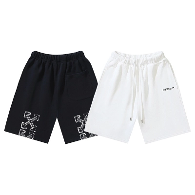EM Sneakers OFF-WHITE Screw Print Shorts #1133 Black /White 01