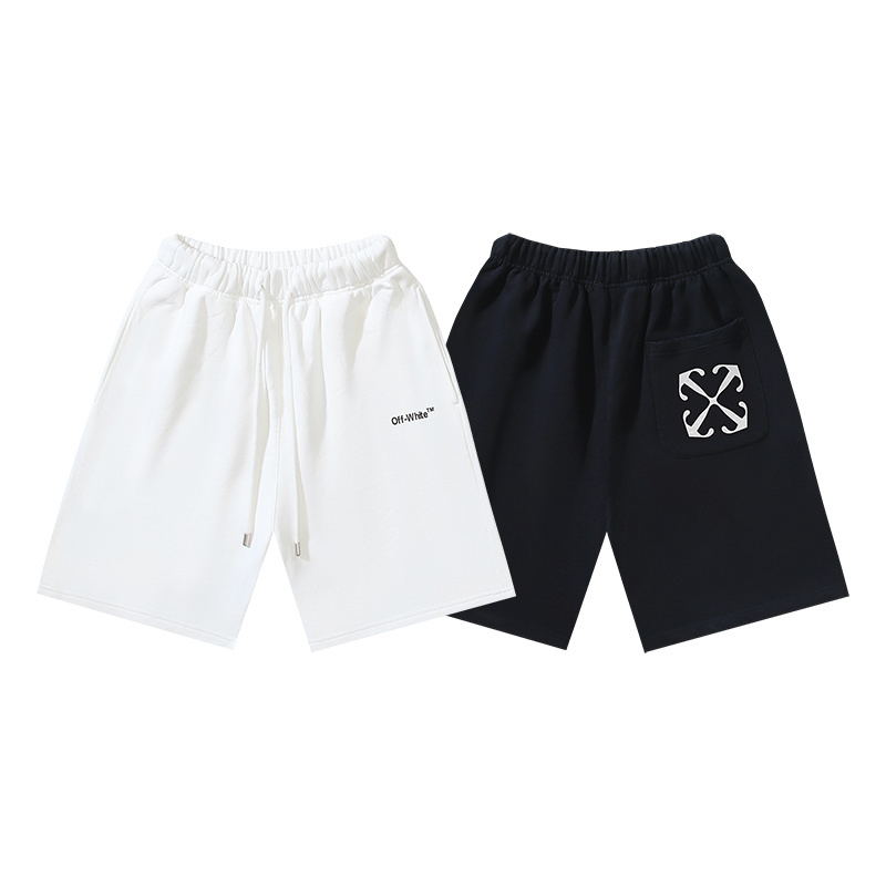 EM Sneakers OFF-WHITE Screw Print Shorts #1010 Black /White