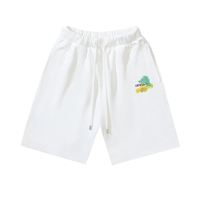 EM Sneakers OFF-WHITE Screw Print Shorts #1007 Black /White 02