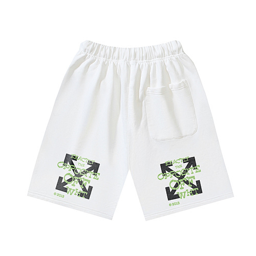 EM Sneakers OFF-WHITE Screw Print Shorts #1008 Black /White