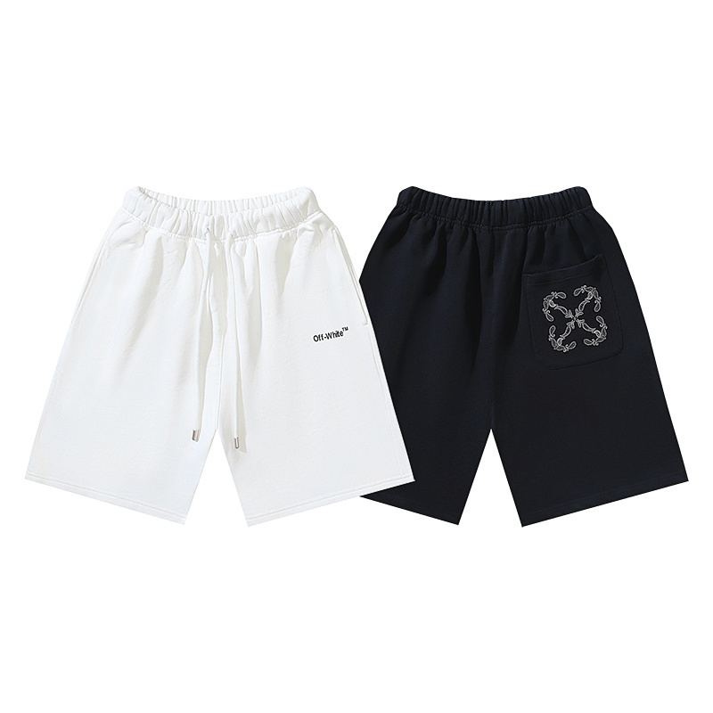 EM Sneakers OFF-WHITE Screw Print Shorts #1012 Black /White