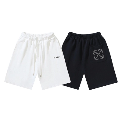 EM Sneakers OFF-WHITE Screw Print Shorts #1012 Black /White 01
