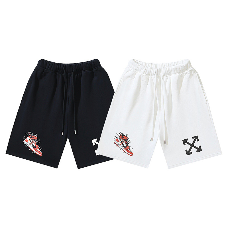 EM Sneakers OFF-WHITE Screw Print Shorts #1013 Black /White