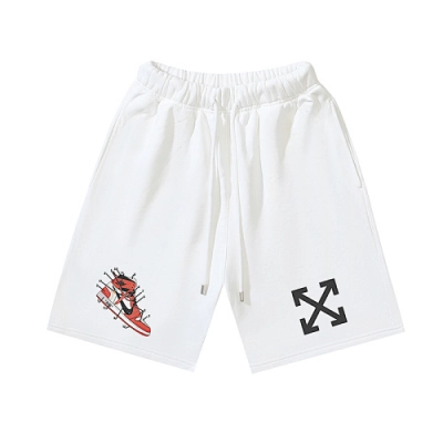 EM Sneakers OFF-WHITE Screw Print Shorts #1013 Black /White 02
