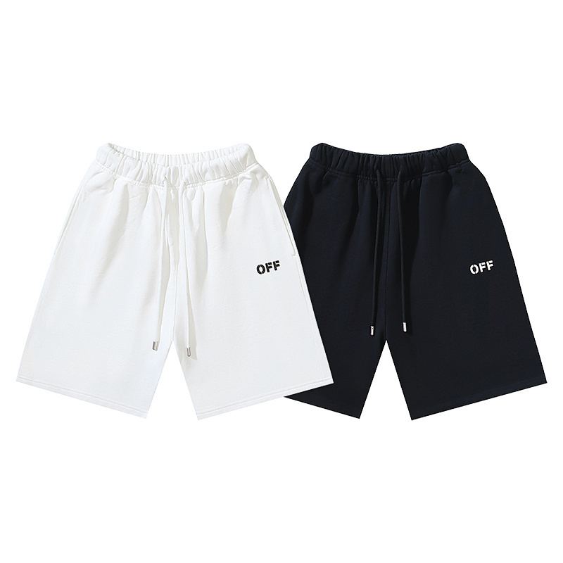 EM Sneakers OFF-WHITE Screw Print Shorts #1015 Black /White