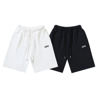 EM Sneakers OFF-WHITE Screw Print Shorts #1015 Black /White 01