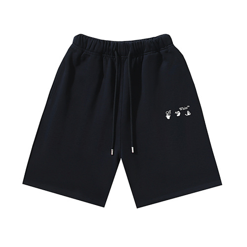 EM Sneakers OFF-WHITE Screw Print Shorts #1016 Black /White