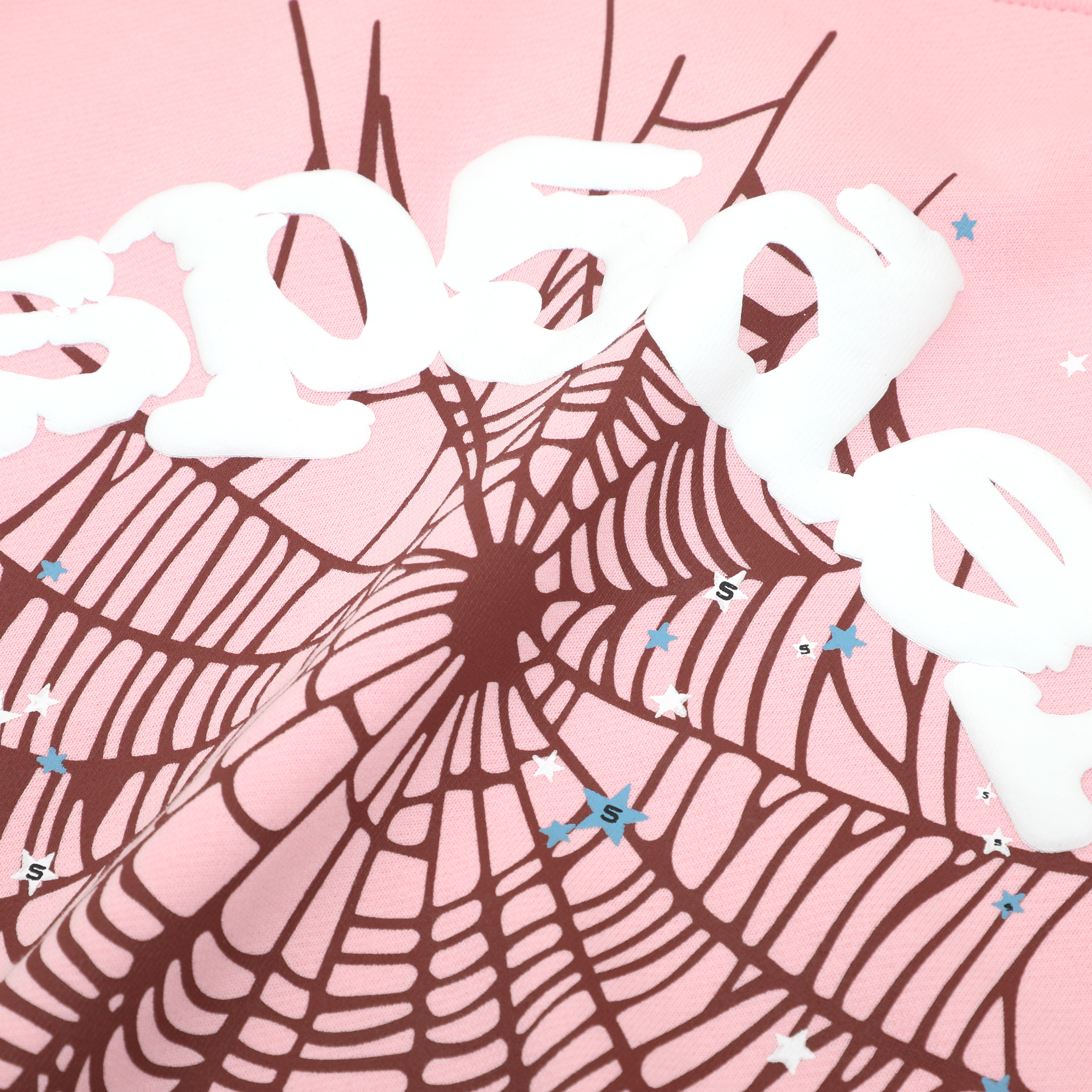 EM Sneakers Sp5der OG Web White Letter Hoodie Pink