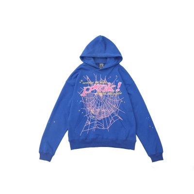 EM Sneakers Sp5der P*NK Hoodie Blue 02