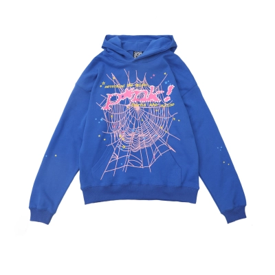 EM Sneakers Sp5der P*NK Hoodie Blue 01