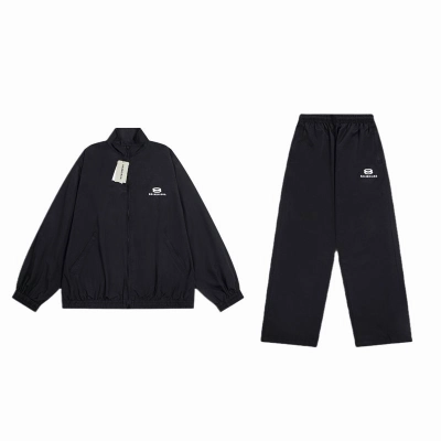 EM Sneakers Balenciaga Cocoon Kick Jacket &Unity Sports Icon Sweatpant Sets Black 01
