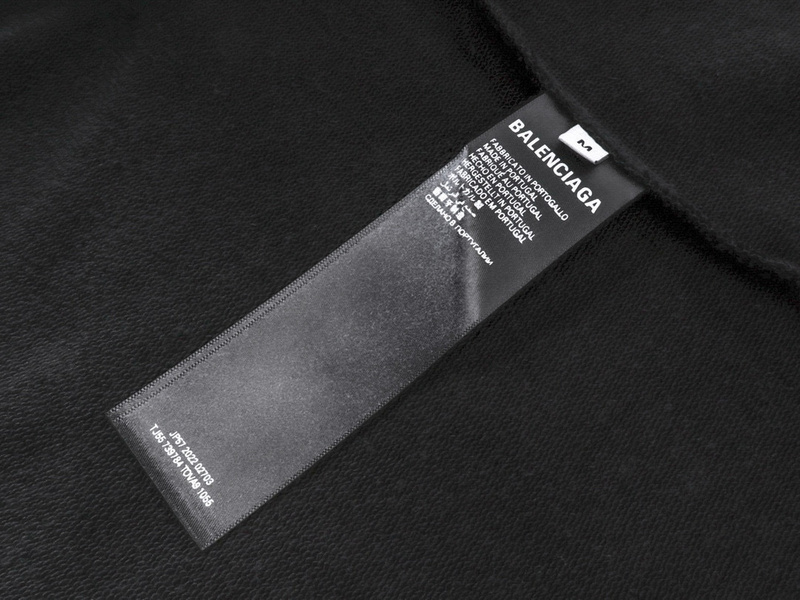 EM Sneakers Balenciaga New Tape Type Oversized Hoodie Washed Black White