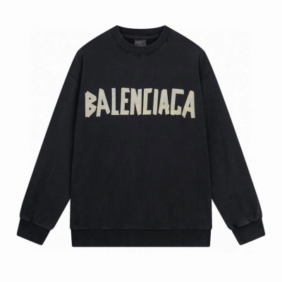 EM Sneakers Balenciaga Tape Type Ripped Pocket Hoodie Black 01