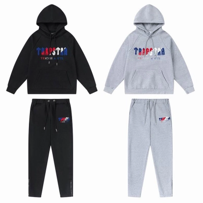 EM Sneakers Trapstar Decoded Hoodie & Sweatpant Sets #603-604 Black /Gray 01
