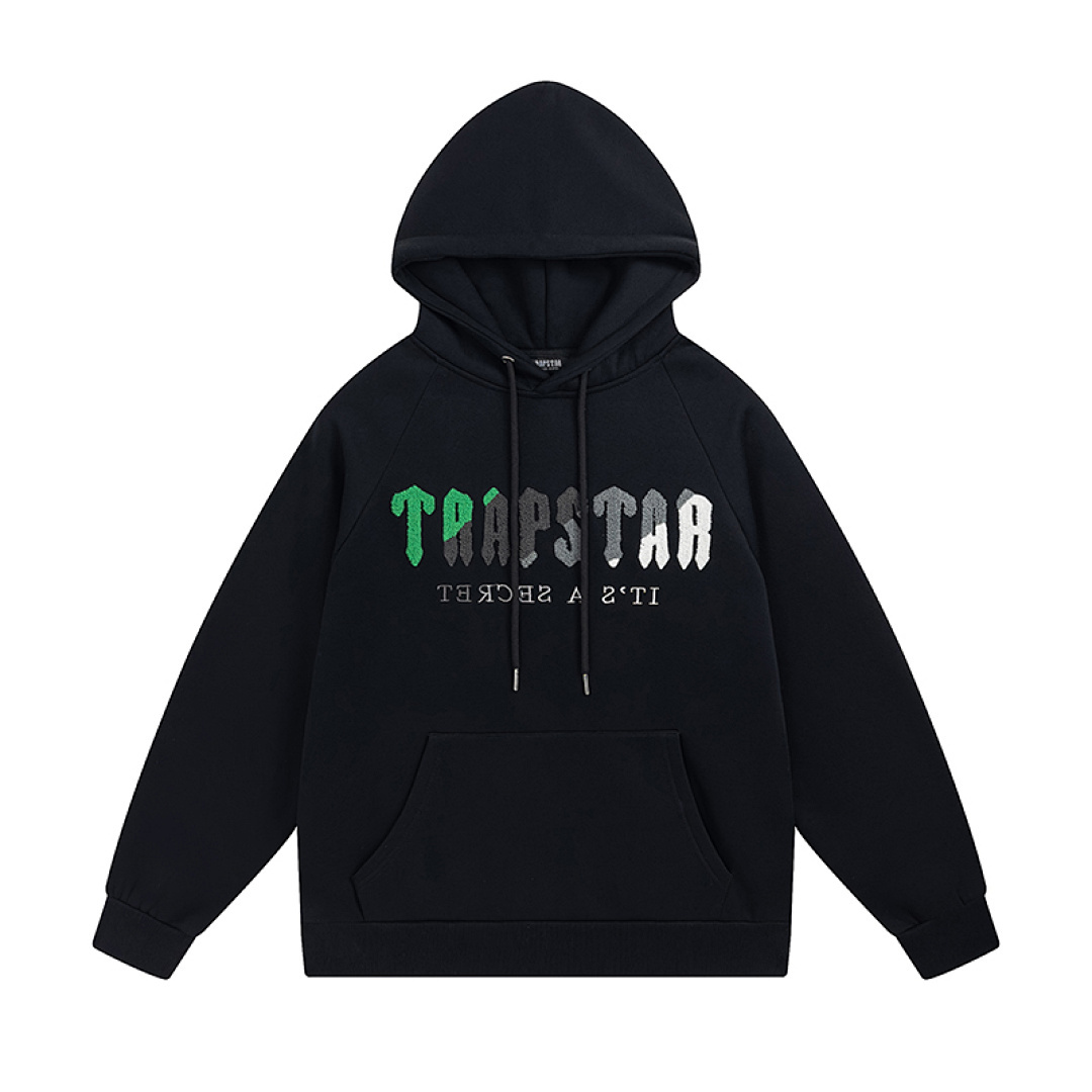 EM Sneakers Trapstar Decoded Hoodie & Sweatpant Sets #605-606 Black /Gray