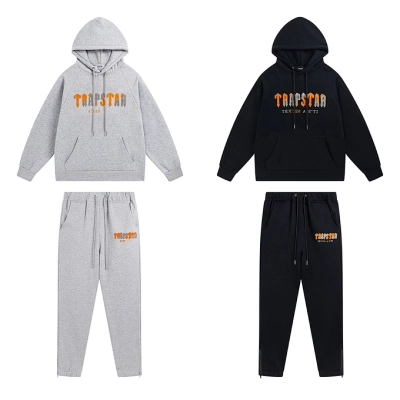 EM Sneakers Trapstar Decoded Hoodie & Sweatpant Sets #613-614 Black /Gray 01