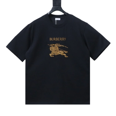 EM Sneakers Burberry 26SS Equestrian Knight Embroidery T-Shirt Black 01